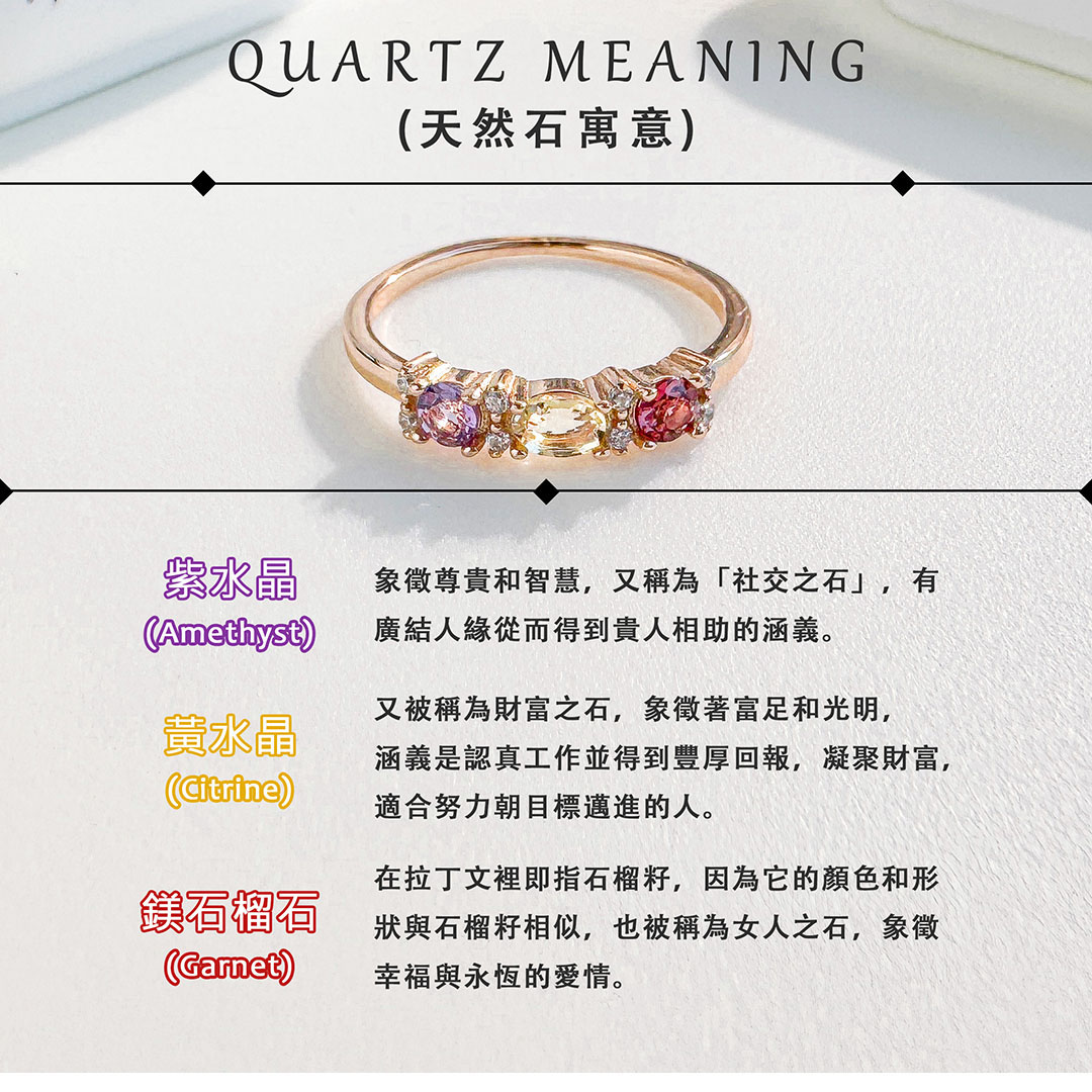 石榴石 ‧ 黃水晶 ‧ 紫水晶