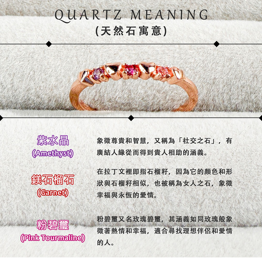 紫水晶 ‧ 石榴石 ‧ 粉碧璽