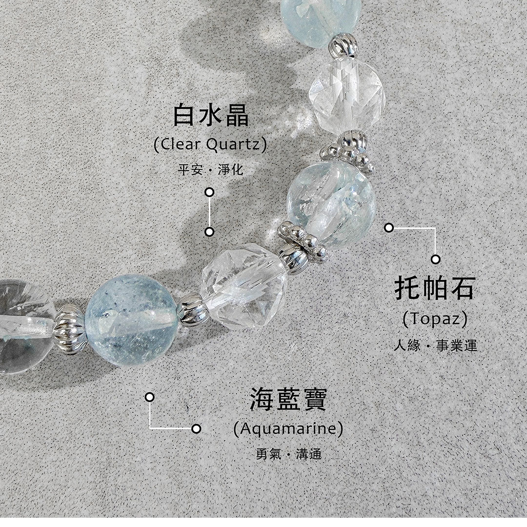 托帕石 ‧ 白水晶 ‧ 海藍寶