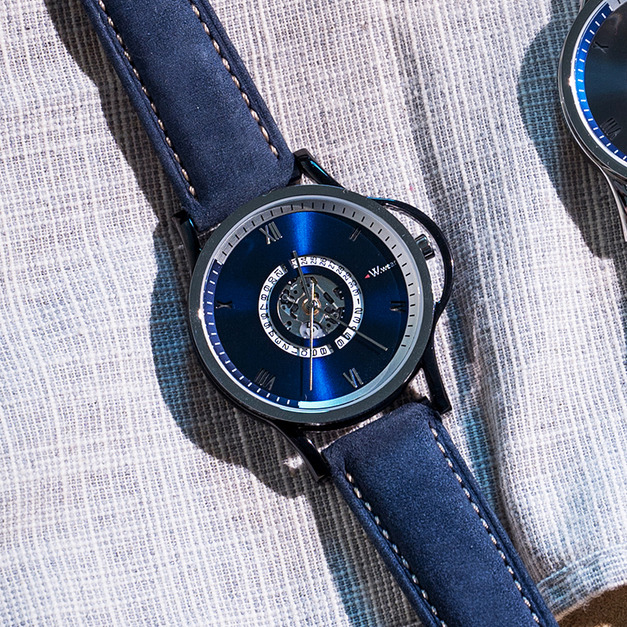 W.wear 全日期鏤空機芯 - 藍 W.wear 全日期鏤空機芯 - 藍