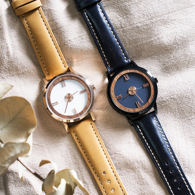 W2.0 內嵌木圈簡約羅馬字釘 - 白 x 藍 W2.0 內嵌木圈簡約羅馬字釘 - 白 x 藍