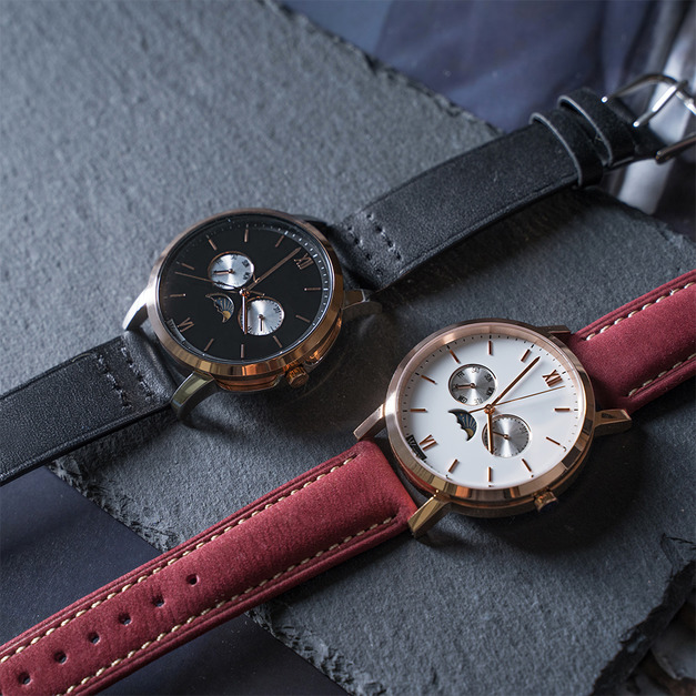 W2.0 日月星辰多功能錶 - 白 x 黑 W2.0 日月星辰多功能錶 - 白 x 黑