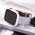 Apple watch - 磨紗錶殼&真皮錶帶套組 ( 淺灰/白 )_5 Apple watch - 磨紗錶殼&真皮錶帶套組 ( 淺灰/白 )_5