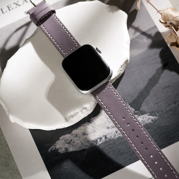 APPLE WATCH - 鳶尾霧紫 車線真皮蘋果錶帶 APPLE WATCH - 鳶尾霧紫 車線真皮蘋果錶帶