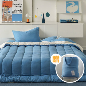【團購專屬】韓系治癒時光鬆餅被 雙人3件組 寶寶藍 【團購專屬】韓系治癒時光鬆餅被 雙人3件組 寶寶藍