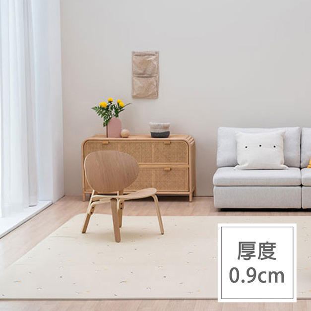 韓國兒童遊戲捲墊/地墊200x135-淺棕米格魯