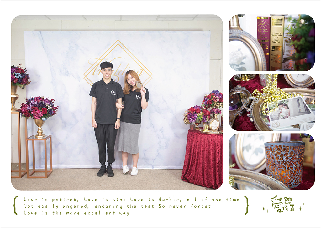 DIY愛佈置,小資婚禮,婚禮布置,大理石,紅色花藝,華麗,紅色,紅金色,精緻,美麗,簡單,婚禮佈置,高雄