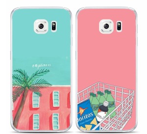 粉藍小清新三星手機殼-DoubleBear 粉藍小清新三星手機殼-DoubleBear