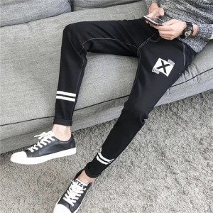 型男元素大X白線條長褲-DoubleBear 型男元素大X白線條長褲-DoubleBear