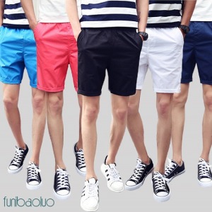夏季型男反摺五分短褲-DoubleBear 夏季型男反摺五分短褲-DoubleBear