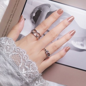 純銀雙線同心結做舊戒指-DoubleBear 純銀雙線同心結做舊戒指-DoubleBear