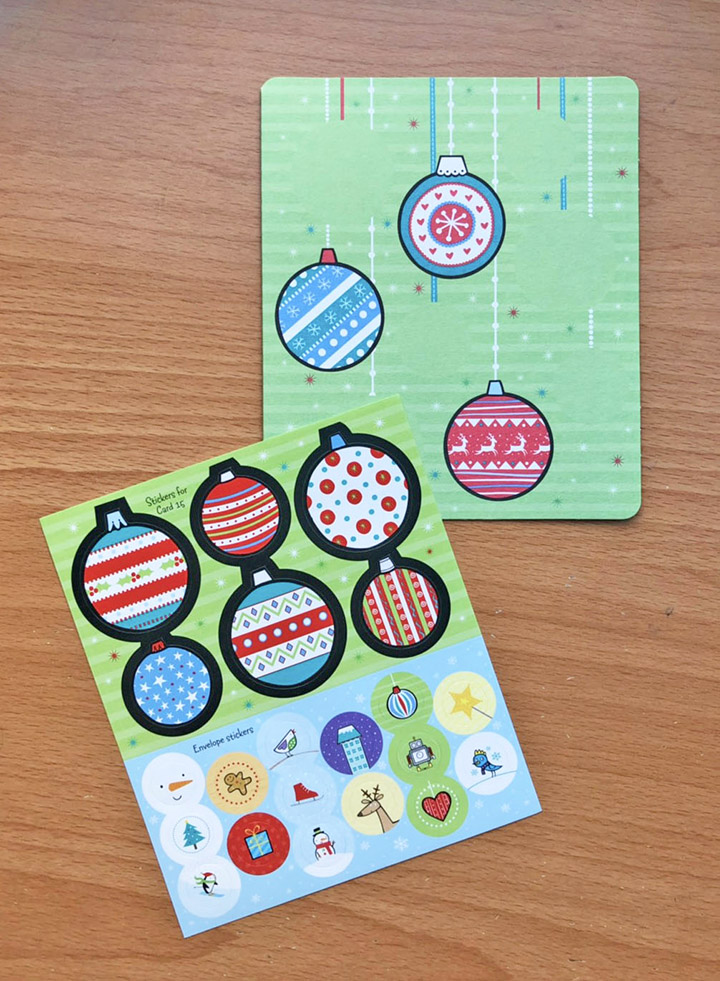 英国进口 usborne 圣诞贴纸贺卡组 sticker & christmas cards