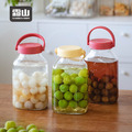 【日本霜山】單向排氣玻璃密封罐/醃漬罐/梅酒罐(附提把)-2.2L-多色可選 【日本霜山】單向排氣玻璃密封罐/醃漬罐/梅酒罐(附提把)-2.2L-多色可選