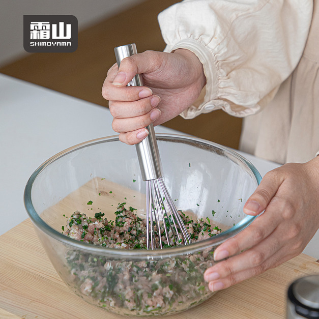 【日本霜山】加粗握柄省力不鏽鋼打蛋器/攪拌器 【日本霜山】加粗握柄省力不鏽鋼打蛋器/攪拌器