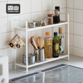 【日本霜山】廚房灶台用窄型鐵製雙層置物收納架 【日本霜山】廚房灶台用窄型鐵製雙層置物收納架