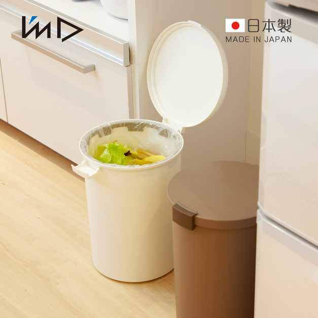 【日本岩谷Iwatani】kcud 日製圓形密封防臭垃圾桶-12.4L-多色可選 【日本岩谷Iwatani】kcud 日製圓形密封防臭垃圾桶-12.4L-多色可選