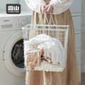 【日本霜山】北歐風多功能移動式掛衣架附木柄洗衣籃_3 【日本霜山】北歐風多功能移動式掛衣架附木柄洗衣籃_3