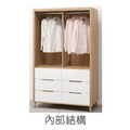4x7尺烤白雙色推門衣櫥〈Q589211-02 〉_1 4x7尺烤白雙色推門衣櫥〈Q589211-02 〉_1
