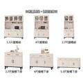 鋼刷白色石紋面2.7尺餐櫃組〈Q577622-3〉_1 鋼刷白色石紋面2.7尺餐櫃組〈Q577622-3〉_1