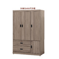 灰橡色4X6尺衣櫃〈D477379-2〉 灰橡色4X6尺衣櫃〈D477379-2〉