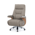 辦公椅(米白色/灰)皮〈Q5441639-1〉_1 辦公椅(米白色/灰)皮〈Q5441639-1〉_1