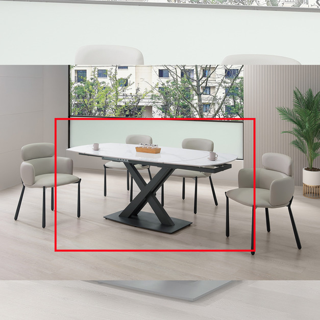 6.3尺岩板旋轉伸縮餐桌│Q646A477-01 6.3尺岩板旋轉伸縮餐桌│Q646A477-01