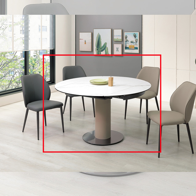 4尺複合陶板伸縮圓餐桌│Q646A480-04 4尺複合陶板伸縮圓餐桌│Q646A480-04