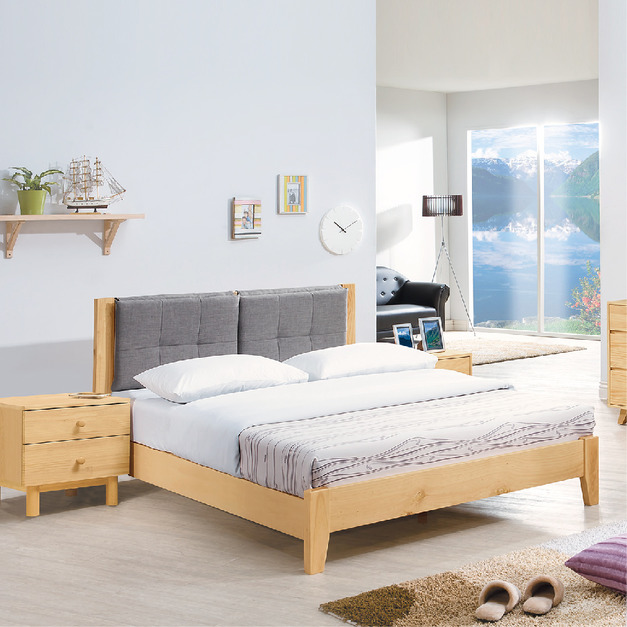 本色灰布格子面5尺▪ 6尺床台│Q646A147-01 本色灰布格子面5尺▪ 6尺床台│Q646A147-01