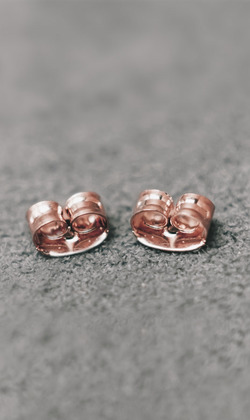 一般耳扣/玫瑰金(5對10個)