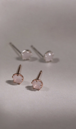 初次。Moonstone | 月光石 | 925純銀耳環 (可改夾式耳環)