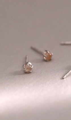 11月誕生石。Citrine | 黃水晶 | 925純銀耳環 (可改夾式耳環)