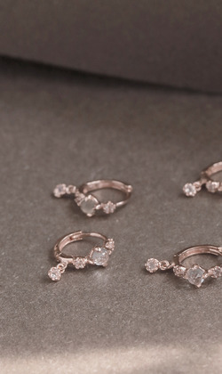 煙雨般的淚。Labradorite&Aquamarine | 拉長石&海藍寶石 | 925純銀鍍18K金耳環