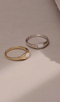 一秒閃爍。Opal | 蛋白石 | 925純銀戒指