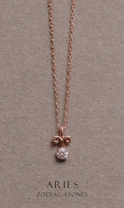 星辰 | 925純銀鎖骨鍊 | 牡羊座。Zircon | 鋯石 |