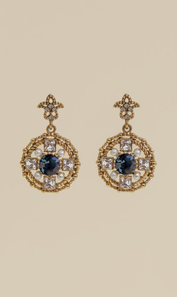 無數交集。垂式耳環 (可改夾)