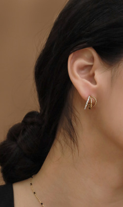 明月。垂式耳環