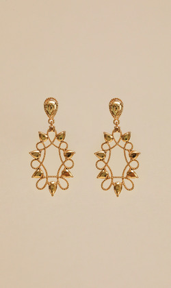 早晨的街道。垂式耳環 (可改夾式耳環)