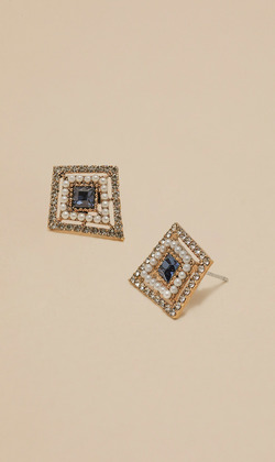 拼湊。貼耳耳環 (可改夾式耳環)