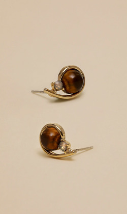 劇中劇。貼耳耳環 (可改夾式耳環)