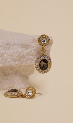 日與夜。垂式耳環