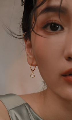 心河。Quartz | 水晶 | 垂式耳環