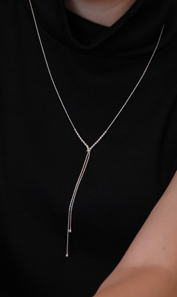 暖光。925純銀中長鍊