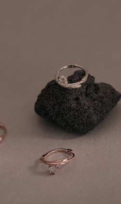 燭花。Zircon | 鋯石 | 925純銀耳環