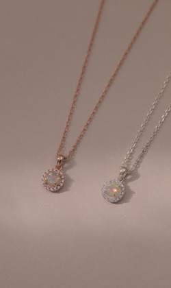 永晝。Opal | 蛋白石 | 925純銀鎖骨鍊
