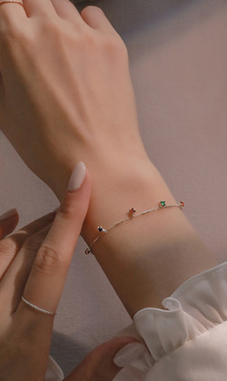 Essence 質粹 | 慢慢時光。Lazurite&Ruby  | 青金石&紅寶石 | 天然石925純銀手鍊