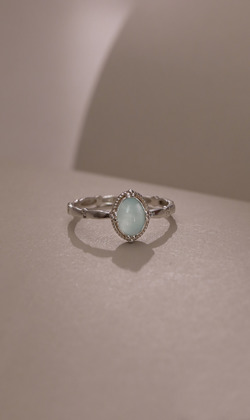 回溯。Aquamarine | 海藍寶石 | 925純銀戒指