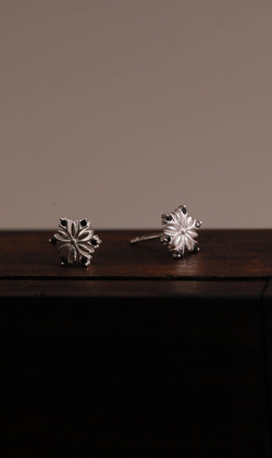 寒蕊銀光。Zircon | 鋯石 | 925純銀耳環