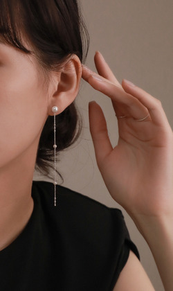 慢遊。 925純銀耳環