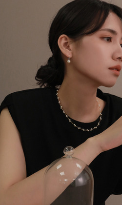 仲夏。Pearl | 養殖珍珠 | 925純銀耳環