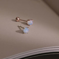 10月誕生石。Opal | 蛋白石 | 925純銀耳環 (單入)_1 10月誕生石。Opal | 蛋白石 | 925純銀耳環 (單入)_1